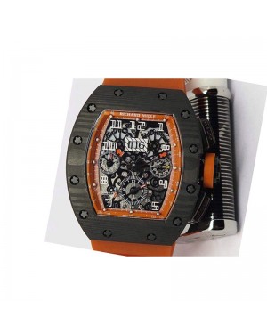 Replica Richard Mille RM011-FM Felipe Massa Chronograph Forged Carbon Orange Dial Swiss 7750