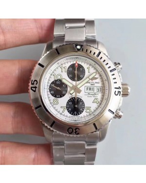 Replica Breitling Superocean Chronograph Steelfish A13341C3.G782.162A GF Stainless Steel White Dial Swiss 7750
