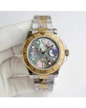 Replica Rolex Yacht-Master 40 116622 JF Stainless Steel & Yellow Gold Blue Mother Of Pearl Dial Swiss 3135