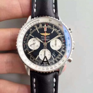 Replica Breitling Navitimer 01 AB012012/BB01/435X/A20BA.1 JF Stainless Steel Black Dial Swiss 7750