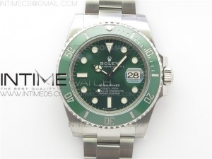Submariner 116610 LV Green Ceramic 904L V10 Noob 1:1 Best Edition Green Dial On A2836