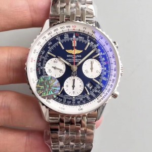 Replica Breitling Navitimer 01 AB012012/BB01/447A JF Stainless Steel Blue Dial Swiss 7750