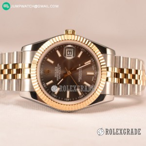 Rolex Datejust 37mm A2836 Two Tone With Grey Dial (BP)