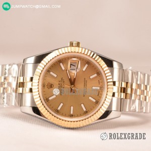Rolex Datejust 37mm A2836 Two Tone With Sliver Dial (BP)
