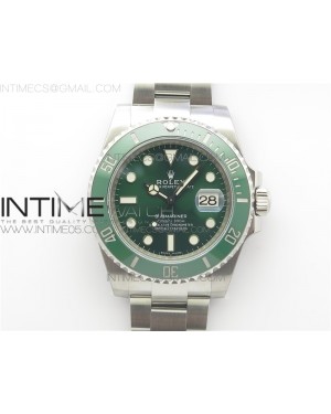 Submariner 116610 LV Green Ceramic 904L V10 Noob 1:1 Best Edition Green Dial On A2836