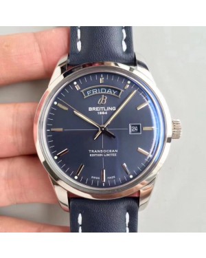 Replica Breitling Transocean Day & Date A453109T/C921/731P V7 Stainless Steel Blue Dial Swiis 2836-2