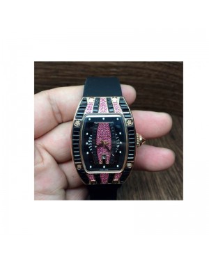 Replica Richard Mille RM007 Lady Rose Gold Pink Diamonds Dial M6T51