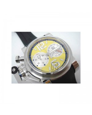 Replica Graham Chronofighter Oversize Stainless Steel Yellow Dial Swiss 7750