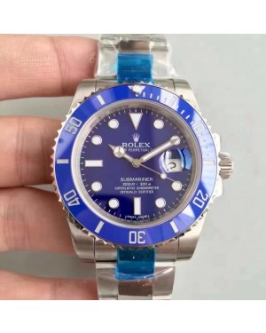 Replica Rolex Submariner Date 116619LB N V7 Stainless Steel Blue Dial Swiss 2836-2