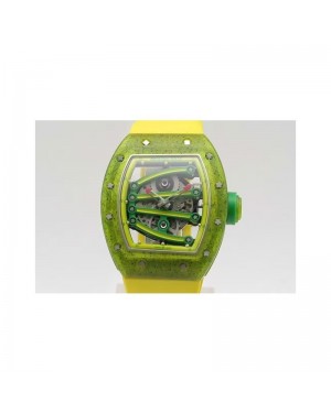 Replica Richard Mille RM 59-01 Tourbillon Yohan Blake Translucent Green Composite Skeleton Green Dial M9015